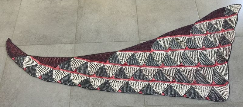brioche breien shawl all triangled up