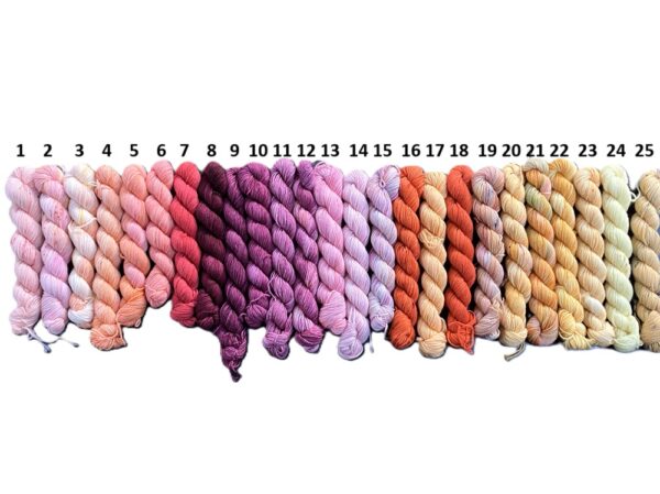 Mini Skeins - Strong Soft Sock - roze - rood - geel